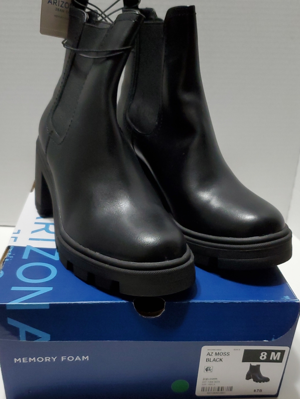 Arizona Jean Company Black Platform Chelsea Ankle Boots